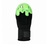 MotiveTech Protège Main Gants de Glisse Baseball Softball Garde Main Paume Antidérapante Coque Arrondie Doigts Libres Sangle Poignet Réglable Matériaux Néoprène, Noir Et Vert, Adulte