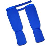 MotiveTech Protège-Tibia Arts Martiaux Protège-Tibia Protège-Pied Guêtre Plastron Rembourrage Robuste Anti-impacts Ergonomie Suivant la Morphologie Maintien, Blue, S