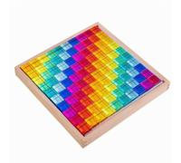 MotiveTech Puzzle Blocs en Bois Transluci | Apprentissage Logique, Jeu Construction Blocs en Acrylique, Transparent, pr École Maternelle