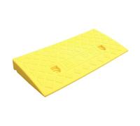 MotiveTech Rampe de Trottoir Portable, Coussin Triangulaire pour Pente de Route Adapté Aux Diables, Jaune 50cmx22cmx5cm