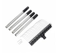 MotiveTech Râteau en Fil d'acier à 22 Dents Robuste et Râteau de Jardin Polyvalent Ramasse-Feuilles pour Jardiniers, Pelouse, Extérieur