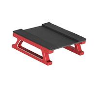 MotiveTech RC Voiture Station Réparation Plateforme Support Maintenance Aluminium Fibre Carbone Caoutchouc Convient pour Ajustements Voitures RC Hobby Atelier, Rouge