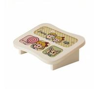 MotiveTech Repose-Pieds avec Surface Inclinée Mignon Pouf Bas Antidérapant Meuble pour Travailleurs à Distance, Array, Blanc Dopamine Incliné Petit, Petit 34 24 14cm