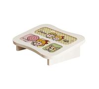MotiveTech Repose-Pieds avec Surface Inclinée Mignon Pouf Bas Antidérapant Meuble pour Travailleurs à Distance, Array, Blanc Dopamine Incliné Moyen, Moyen 40 30 14cm