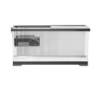 MotiveTech Réservoir à tortue avec espace aquatique, noir, L avec plateforme et couvercle