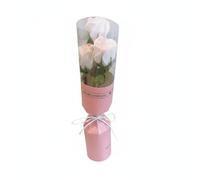 MotiveTech Rose Savon Bouquet Fleurs Savon Roses Arrangement Floral Artificiel Parfumé Forme Soignée sans Décoration Romantique pour Intérieur Bureaux Chambres, Rose Dégradé, 3 Roses