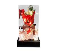 MotiveTech Roses Stabilisées, Fleurs Artificielles, Décoration Intérieure, élégante Fleur de Savon Stabilisée, Cadeau de Saint-Valentin, Style E