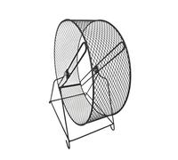 MotiveTech Roue d'exercice Silencieuse en Fer pour Hamsters, Cobayes, Hérissons, Rats et écureuils, avec Support, 32x19x36.5cm