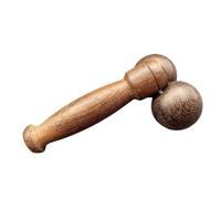 MotiveTech Rouleau de Massage En Bois avec Boule Double Design Ergonomique Compact Usage Main Convient pour Réveil Musculaire Détente Déplacement Bureau, Manche Court