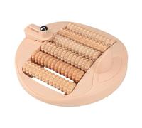 MotiveTech Rouleau de massage pour les pieds en bois, idéal pour se détendre devant la télévision ou pour décorer son bureau, Brun