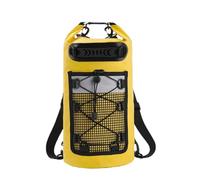 MotiveTech Sac à Dos Étanche Poches Filet Matériel Nautique Extérieur Pochette Sèche pour Natation, Jaune, Jaune, 30L Double Épaule