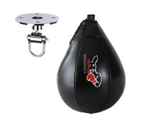 MotiveTech Sac de de Boxe Ballon Sacs Frappe PU Métal Installation Rapide Fonction Agilité Convient Pratique Boxe Maison Gymnase E, Noir