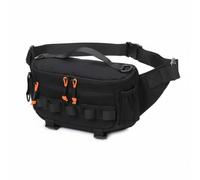 MotiveTech Sac de Pêche Polyvalent Sacoche Pochette Besace Tissu Oxford et Doublure Polyester Grande Capacité pour Leurres et Outils Port en Bandoulière et, Noir, Noir