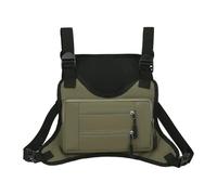 MotiveTech Sac de Poitrine Streetwear avec Support pour Téléphone pour l'exercice et Les, Vert