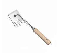 MotiveTech Sarcloir Râteau Multifonctionnel Sarcloir Manuel Double Usage Houe de Désherbage à Dents pour Jardiniers, Jardin, Parterre de Légumes, Ferme , 1 PC , Binette Plate