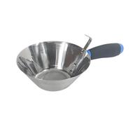 MotiveTech Seau En Acier Inoxydable, Outil Polyvalent et de Construction pour Le Plâtrage de La Boue et Du Stuc de Jardin.