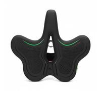 MotiveTech Selle de Vélo Mémoire de Forme PU Siège sans Nez Extra Large Système Ventilé Renfort Arceau Acier Robuste Adaptée aux Longues Balades Trajets Quotidiens Utilisateurs Loisirs, Vert