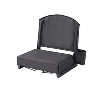 MotiveTech Siège de Stade Pliant avec Dossier Chaise Pliable de Tribunes Coussin Confortable Fauteuil de Sport Extérieur Maintien du Dos Matières Acier et Oxford, Bleu Clair