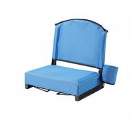 MotiveTech Siège de Stade Pliant avec Dossier Chaise Pliable de Tribunes Coussin Confortable Fauteuil de Sport Extérieur Maintien du Dos Matières Acier et Oxford, Bleu Foncé
