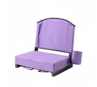 MotiveTech Siège de Stade Pliant avec Dossier Chaise Pliable de Tribunes Coussin Confortable Fauteuil de Sport Extérieur Maintien du Dos Matières Acier et Oxford, Bleu Violet