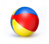 MotiveTech Sphère Ballon Plage Multicolore Ballon Plage en PVC Brillant pour Extérieur, 80 Cm