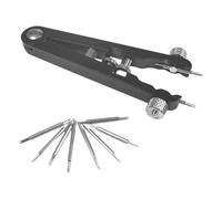 MotiveTech Spring Bar Plier Ensemble D'Accessoires pour Montre Pince Démontable à Barre Ressort Outil de Réparation de Bracelet Kit de Remplacement de Broche en, Noir