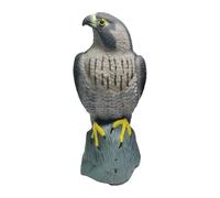 MotiveTech Statue d'aigle Ornement Dissuasif Sculpture D'Extérieur Leurre de Protection Épouvantail avec Aspect Réaliste pour Éloigner Les Oiseaux Approprié pour, Yeux Noirs et Jaunes