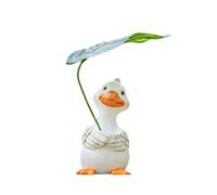 MotiveTech Statue de Canard Ornement de Jardin Figurine Décorative Sculpture Animale en Résine aux Couleurs Durables avec des Détails Soignés Adapté pour la, Blanc