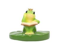 MotiveTech Statue de Grenouille pour Jardin, Décoration D'étang, Figurine de Grenouille, Sculpture Animale En Résine pour Porche, Piscine, Patio, Usage Intér, En Lisant