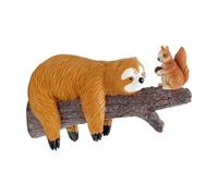 MotiveTech Statues de Jardin Sculptées Représentant Un Paresseux et Un Petit écureuil, Figurines d'animaux pour La Décoration de Votre Cour, Parc Ou Maison.