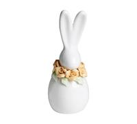 MotiveTech Statuette de Lapin Décorative à Poser sur Une Table, pour La Maison Ou Le Bureau, Fleur Jaune