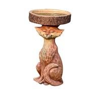 MotiveTech Statuette Lowrie, Figurine, Abreuvoir pour Oiseaux de Jardin, Mangeoire en Résine, Sculpture Animale pour Balcon Ou Balustrade Extérieure, pour Oiseau