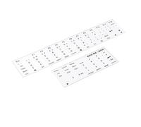 MotiveTech Stickers Clavier Autocollants Profils Latéraux Anglais Compatibles Clavier Membrane Outils Montage Fonction Adapté pour Utilisation Quotidienn, Court Noir Clair