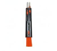 MotiveTech Stylo de Nettoyage pour Écouteurs Polyvalent Nettoyeur D'écouteurs Multifonction Complet Accessoire Électronique pour Déplacement, Noir+Rouge