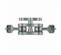 MotiveTech Support Camera Support Stand Support Monture Réglable Double Rotule Compact Aluminium Adapté à l'Enregistrement Vidéo Positionnement Précis d'Appareils, Titane, Petite Main Titane