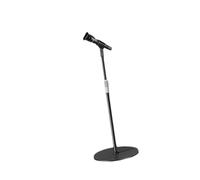 MotiveTech Support de Micro sur Pied avec Base Ronde, Angle Réglable En Hauteur, Clip, Support D'étagère Robuste pour Enregistrement Vocal En Extérieur, sans plateau de support