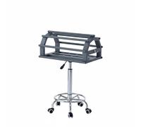 MotiveTech Support de Selle Rotatif Porte Selle Chariot de Selle Présentoir Équestre Structure en Acier Inoxydable avec 5 roulettes Lisses et Base Circulaire Adapté à l'Entretien Stockage Préparation