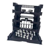 MotiveTech Support Emboîtable pour Figurines d'action, Kit de Rangement pour Modèles, Base de Présentation, Noir, 16.5 X 11.5 X 16.5