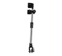 MotiveTech Support en Acier Inoxydable pour Parapluie de Vélo, Montage Rapide pour Chariot, Pince Universelle, 36 Cm à 47 Cm
