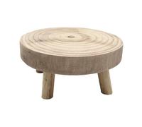 MotiveTech Support pour Plantes, Tabouret en Bois, pour Intérieur et Extérieur, Rond, Support pour Pot de Fleurs, Piédestal, Ferme, Construction Décorative, S