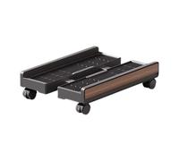 MotiveTech Support pour Tour d'ordinateur, rehausseur d'ordinateur, Support PC Portable, ventilé et Stable, pour unité Centrale Mobile, idéal pour Les, Grain de Bois Noir