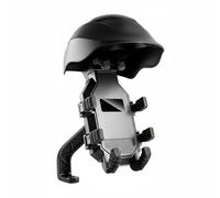 MotiveTech Support Téléphone Fixation Guidon Antichoc Boîtier Étanche Pare-Soleil Verrou Sécurisé Inclinable Protection Silicone, Support De Téléphone pour Moto avec Pare-Soleil