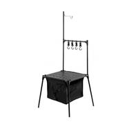 MotiveTech Table Camng Pliante en Aluminium Portable Table Camng Compartiment Rangement Robuste, Style B
