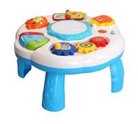MotiveTech Table D'Activité Éducative avec Musique et Lumières Jouet D'Apprentissage Précoce pour Le Développement Des Compétences Rythmiques et Cognitives, Blanc