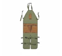 MotiveTech Tablier Imperméable Tablier age Tablier de Travail Tablier de en Tissu Oxford avec Poches Pratiques pour Sécateur et Petits Outils Protection, Vert Militaire Avec Poches Marron