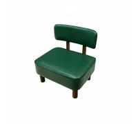 MotiveTech Tabouret Bas avec Dossier Assise Souple Banc à Chaussures avec Coussin Éponge Haute Densité Chaise Basse en Bois Rembourrée pour Entrée, Salon, Bureau, Tabouret Robot L