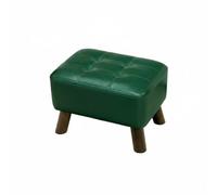 MotiveTech Tabouret Bas avec Dossier Assise Souple Banc à Chaussures avec Coussin Éponge Haute Densité Chaise Basse en Bois Rembourrée pour Entrée, Salon, Bureau, Tabouret Bas Large
