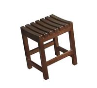 MotiveTech Tabouret de Banc Chaise Siège Bois Naturel Imperméable Surface Lisse Convient Aux Personnes Âgées Utilisation Salle de Bain Salon Couloir Intér, Brun Foncé