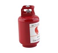 MotiveTech Tank Miniature pour Voiture Radiocommandée à L'échelle 1/10, Modèle Décoratif En Métal avec Couvercle à Charnière. Accessoire Réaliste pour Voitur, Rouge