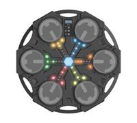 MotiveTech Tapis de Frappe électronique pour Entraînement de Boxe, Cible Murale en PP avec Lumière Interactive pour L'entraînement des Enfants Aux Arts Marti, Noir